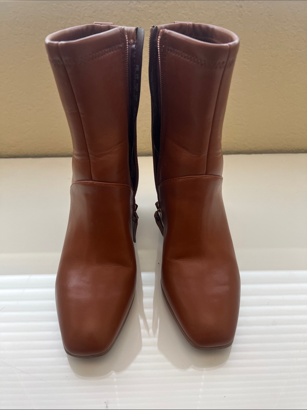 Franco Sarto Brown Leather Boots
